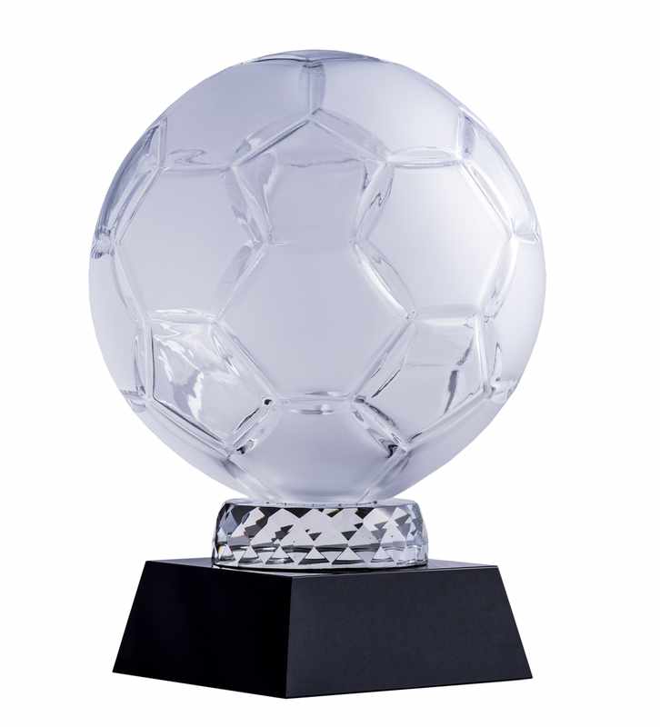 Crystal Soccer Ball on Stand