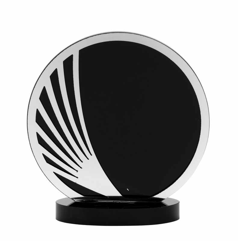 Black Laser Glass with Acrylic