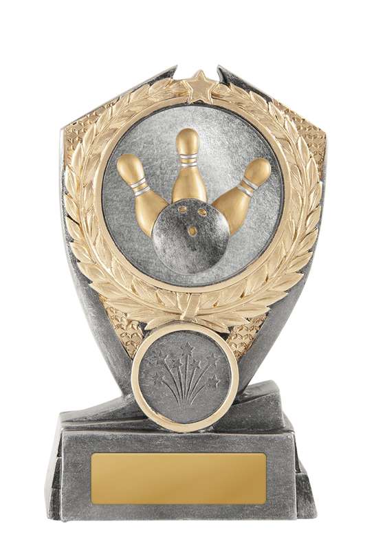 Hero Shield Tenpin Bowling Trophy With 25mm Centre