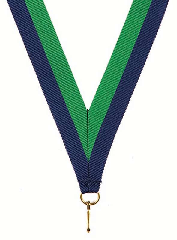 Navy Blue-Green Ribbon
