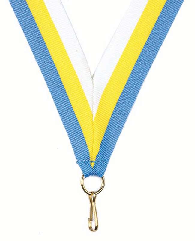 Sky Blue-Yellow-White Ribbon